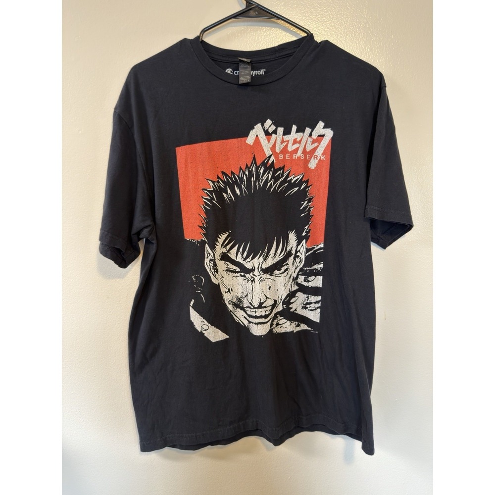 Crunchyroll Berserk Guts Anime Graphic T-Shirt Black Mens Large Manga Tee